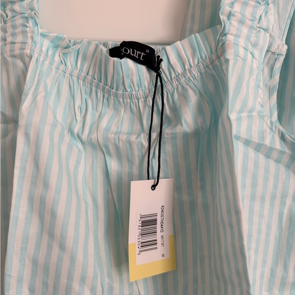 Few Moda kourt Aura Two-Piece Pajama Set - Size M - Mint Stripe - NWT - Picture 11 of 12